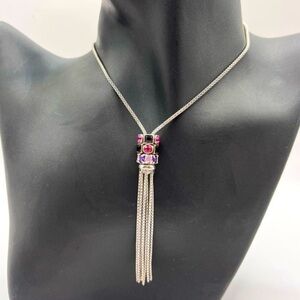 Swarovski Cham Crystal Necklace 925 Sterling Silver